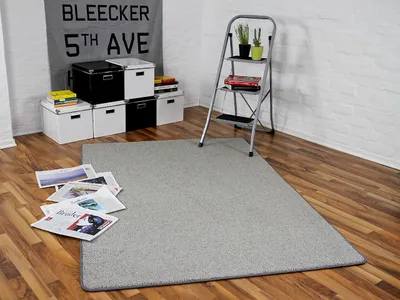 Produktbild von Natur Teppich Luxus Berber Venice Hellgrau , Größe:80x400 cm