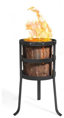 Feuerkorb Malmo 20 x 40 x 20 cm Naturstahl Schwarz_Natur24