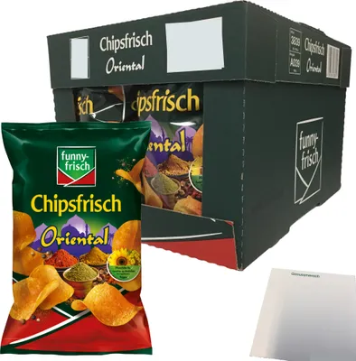 Produktbild von Funny-Frisch Chipsfrisch Oriental (20x150g Tüten) + usy Block