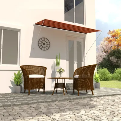 Immagine prodotto di Maison Exclusive - Tenda da sole retrattile 300×150 cm arancione e marrone