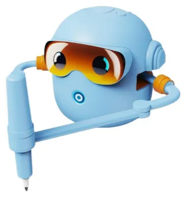 Produktbild von Zimilo Kinder Zeichenroboter, intelligenter Malroboter mit 100 Motivkarten, Lernspielzeug für Vorschulkinder, fördert Kreativität & Feinmotorik, Blau