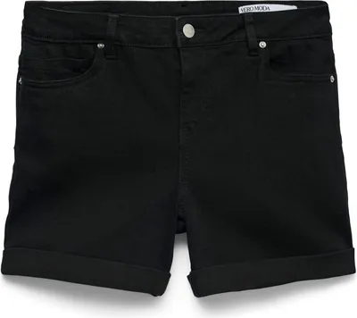 Produktbild von VERO MODA Stretch-Denim Shorts mit umgeschlagenem Saum Größe: S