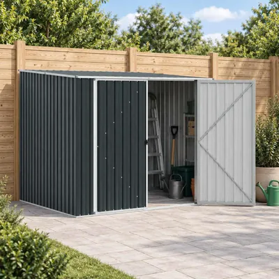 Image de vidaXL Abri de jardin anthracite 195x198x159 cm Acier galvanisé