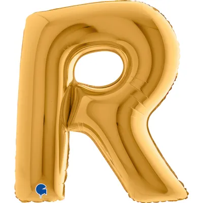 Produktbild von Riesenbuchstabe Folienballon 40"/102cm | Gold #R