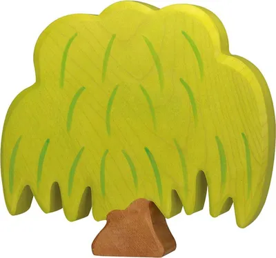 Produktbild von Holztiger Holzfigur, handgearbeitet & handbemalt, H 17,8 cm, B 2,8 cm, L 20,5 cm