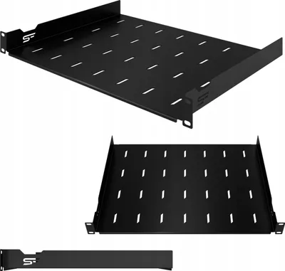 Obrázok produktu pre Polica RACK 19" 1U 350 mm Polica do skrine RACK Standard Pevná čierna Stalflex