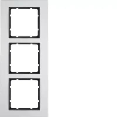 Zdjęcie produktu dla Berker ramka 3-krotna B.7 aluminium/antracyt 10136904