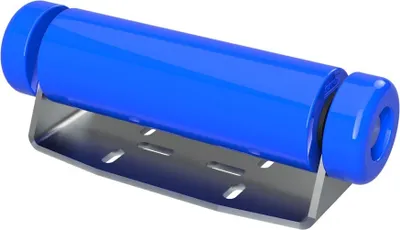 Produktbild von Polyurethan Seitenrolle mit Halter B inkl. Endkappen Bootstrailer Sliphilfe verzinkt SUPROD, 250 mm (+ EC), blau