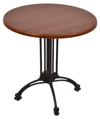Produktbild von Bistrotisch JELENA Ø70cm Rund Dunkelbraun Holz | Cafétisch Bartisch Gartentisch Outdoor-Esstisch