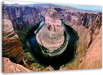 Produktbild von Leinwandbild grand canyon felsenlandschaft 100x70 cm Feeby beige wandbild bereit zum aufhängen