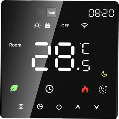 Image de thermostat intelligent 16A pour la maison Écran tactile WIFI programmable Chauffage électrique Contrôle de la température Mode manuel automatique Thermostat numérique
