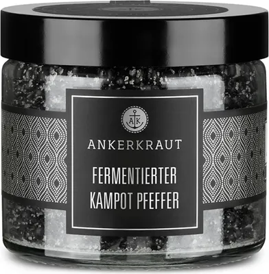 Produktbild von Fermentierter Kampot Pfeffer, 150g im Tiegel