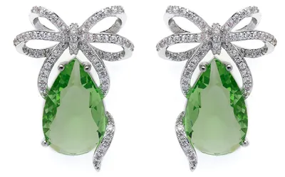 Image de AVANT-GARDE PARIS Boucles d'oreilles pendantes vertes charmantes