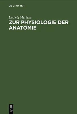 Produktbild von Zur Physiologie der Anatomie