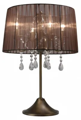 Produktbild von Königliche Kristall Tischleuchte ORGANZA – dimmbar – Bronze / Braun – Sompex 4 × E14 Leistung: max. 4 × 40 W Leuchtmittel: nicht enthalten 230V