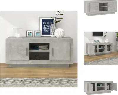 Immagine prodotto di vidaXL mobile TV grigio cemento 102x35x45 cm materiale a base di legno - Mobili TV