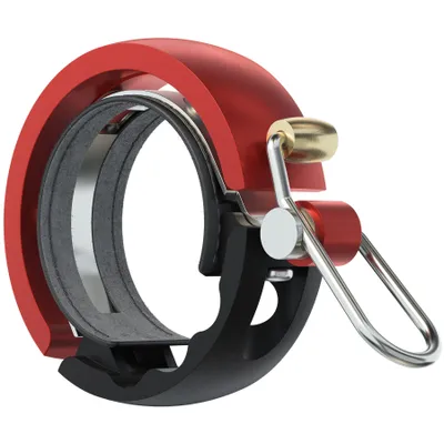 Produktbild von Knog Oi Luxe Large Fahrradklingel, 23.8 - 31.8mm, black/red