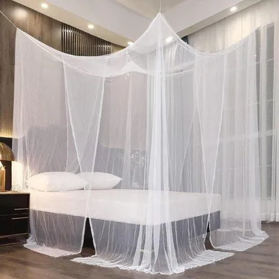 Produktbild von Famanu Moskitonetz quadratisch 200 x 220 x 200 cm - Schwarz