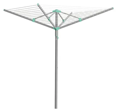 Produktbild von Wäschetrockner mit 45 m Trockenleine für 4 Wäscheladungen | Silber | 139,2 x 139,2 x 182 cm