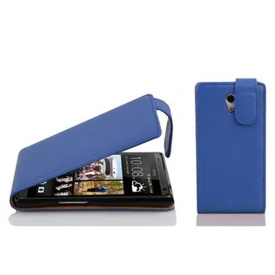 Produktbild von Cadorabo Schutzhülle für HTC Desire 700 Hülle in Blau Flip Etui Handyhülle Case Cover Kunstleder