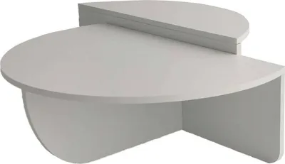 Produktbild von Dmora Couchtisch Canopus 90x90x35h cm Weiß Fantasieform