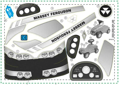 Zdjęcie produktu dla Rolly Toys Aufkleber Minitrac MF Massey Ferguson
