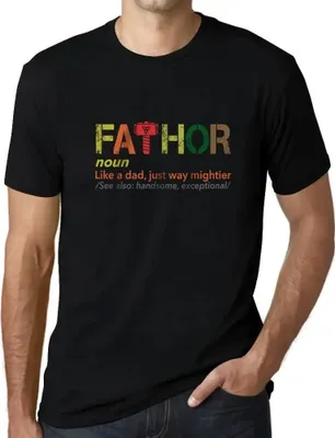 Produktbild von Herren Grafik T-Shirt Fa-thor wie Papa nur viel mächtiger – Fa-Thor Like Dad Just Way Mightier – Öko-Verantwortlich Vintage Jahrgang Kurzarm Lustige