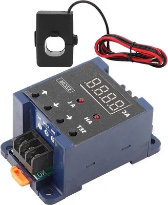 Productafbeelding van Elektronische stroommeter met een meetbereik van 0,3-50A, bovengrens- en ondergrensalarm, vertraging, relaisdetectie, geschikt voor AC 110-220V - vermogensmeter/stroommeter.