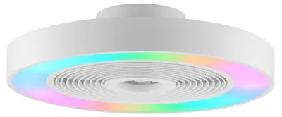 Zdjęcie produktu dla Świetna lampa sufitowa Catania z wentylatorem, średnica 48,6 cm, kolor biały, moc 40W, klasa szczelności IP20, do użytku wewnątrz pomieszczeń