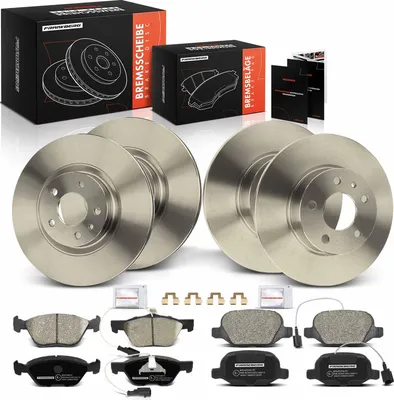 Image de Frankberg 4x disques de frein 8x plaquettes de frein essieu avant essieu arrière pour Alfa Romeo 156 932 156 Sportwagon 1.9L 2.0L 2.4L 2.5L