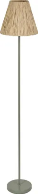 Produktbild von OSRAM Standleuchte Decor Raffia grün-braun aus Bast und Metall, E27, 1600 mm Höhe, Leuchtenschirm aus recyceltem Material, nachhaltig durch austauschbare Lichtquelle, einfache Montage