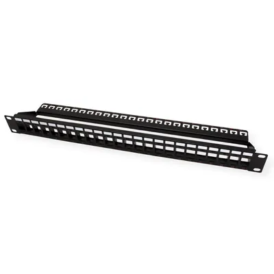 Produktbild von ROLINE 19-Zoll-Keystone-Modulträger, 24P., ungeschirmt, schwarz