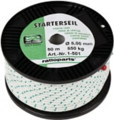 Produktbild von Starterseil Seilzug 3,5 mm x 100 m weiss für Motorsägen & Rasenmäher