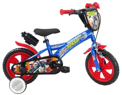 Image de F.lli Schiano Sch Speed 12" - Vélo Pour Garçons (3-5 Ans), Roues 12", Cadre En Acier, Avec Accessoires - Couleur Bleu