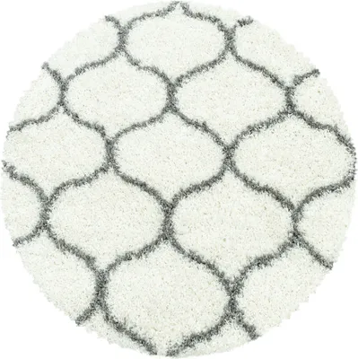 Immagine prodotto di Carpetsale24 Tappeto a Pelo Alto per Soggiorno Stile Scandinavo Moderno Shaggy Soffice Morbido e Confortevole, Dimensioni: 160 cm rotondo