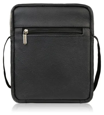 Produktbild von Herren Leder Umhängetasche klassisch schwarz urban Abruzzo ABR-48