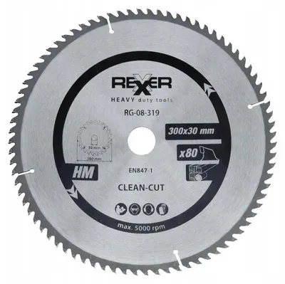 Produktbild von REXXER Kreissägeblatt Holz HM 300x30 mm 80 Zähne