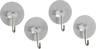Produktbild von WENKO Static-Loc® Nickelhaken Osimo 4er Set, Befestigen ohne bohren