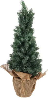 Produktbild von Künstlicher Weihnachtsbaum Tannenbaum im Topf 25x25x65cm, Eiszweige
