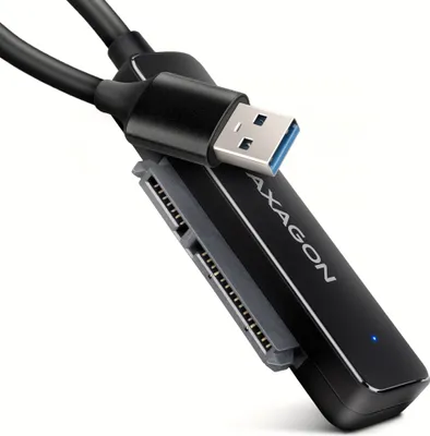 Produktbild von Axagon ADSA-FP2A USB-A 5Gbps SLIM Adapter für 2.5" SSD/HDD, USB Typ-A, SATA, USB 3.2 Gen 1 (3.1 Gen 1), Männlich, Schwarz, PC / Notebook / Tablet, China