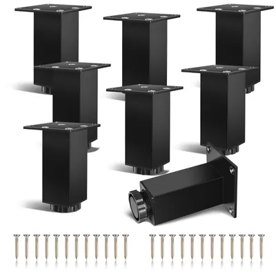 Obrázek produktu pro 8 kusů hliníkových nohou na nábytek, výška 100 mm, nastavitelné a stabilní