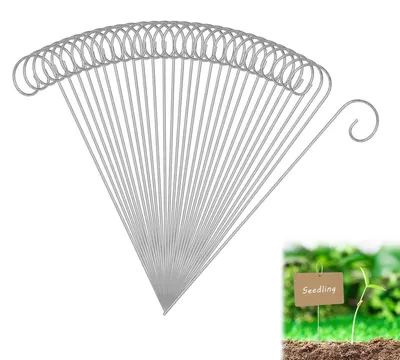 Productafbeelding van Schäferhaken voor plantetiketten, 30 stuks, 19 cm, metaal, tuin, plantenlabelhouder