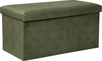 Image de Eazy Living Pouf + boîte de rangement 76 cm Vienne Vert