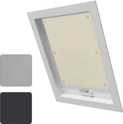 Productafbeelding van Famanu thermorolletten voor dakramen - Verduistering met zuignappen - Hittebescherming, 60 x 73 cm, beige