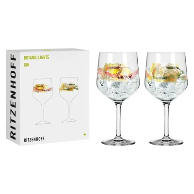 Immagine prodotto di Ritzenhoff Gin-Stielglas 2er-Set Botanic Lights 001, Heike Zuschke, Kristallglas, 720 ml, 3791001