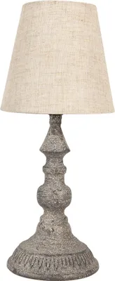 Produktbild von Clayre & Eef Tischlampe Ø 15x33 cm E14/max 1x60W Grau Metall