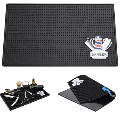 Zdjęcie produktu dla Mata barberska fryzjerska anytypoślizgowa na narzedzia akcesoria 34x23cm