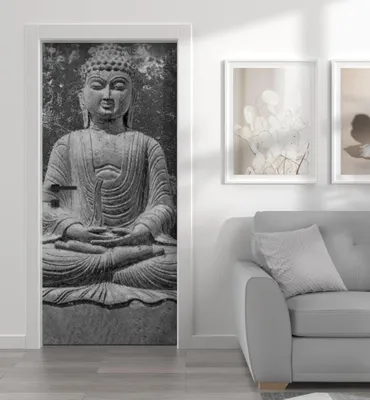 Produktbild von Türtapete Türposter Türfolie selbstklebend Buddha Statue Türaufkleber