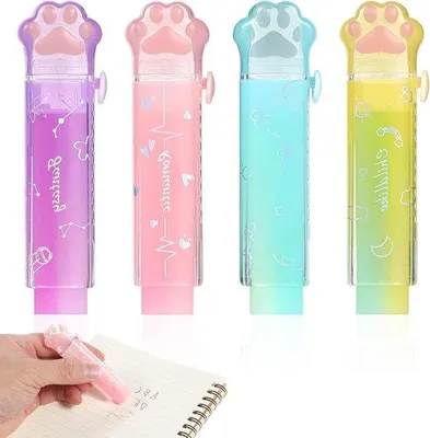 Obrázok produktu pre Pružné gumičky do vlasov v tvare mačacích labiek, balenie po 4 ks, do školy a do kancelárie