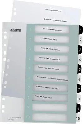 Produktbild von Leitz Wow A4 Pp 1-6 Index-trennzeichen Durchsichtig Durchsichtig One Size